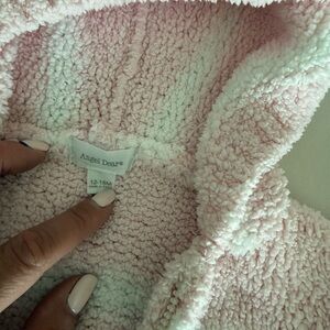 Angel Dear Light Pink Sherpa Hooded Baby Jacket